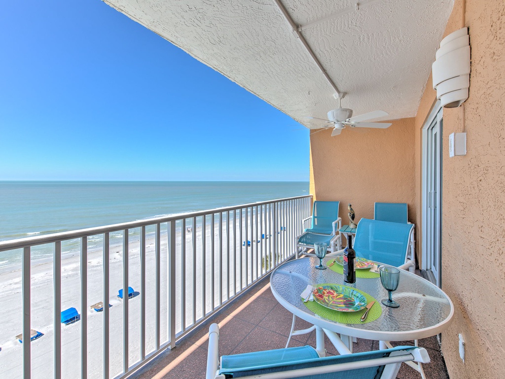 Your private oceanfront balcony awaits with stunning sea views, comfortable seating, and dining space where you can savor meals while watching the waves.