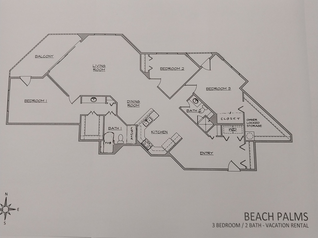 Beach Palms 409 Floor Plan