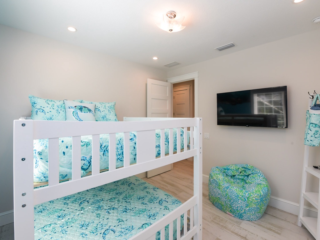 Fifth Bedroom - Bunk beds with a flat screen tv