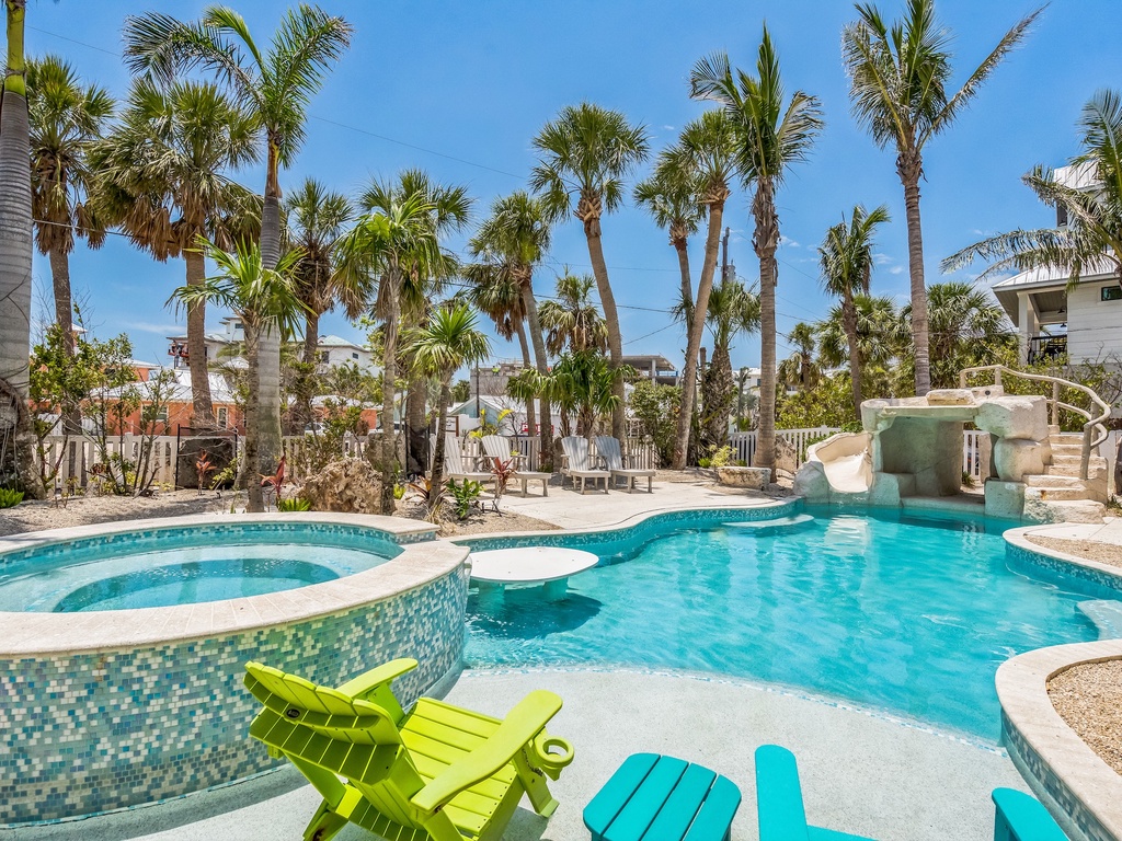 Private Pool and Spa, Water Slide