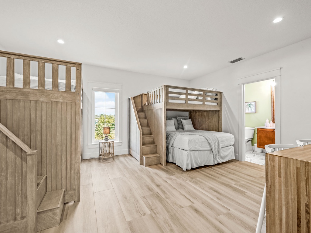 Sixth Bedroom (2nd floor), Two full over full bunk beds