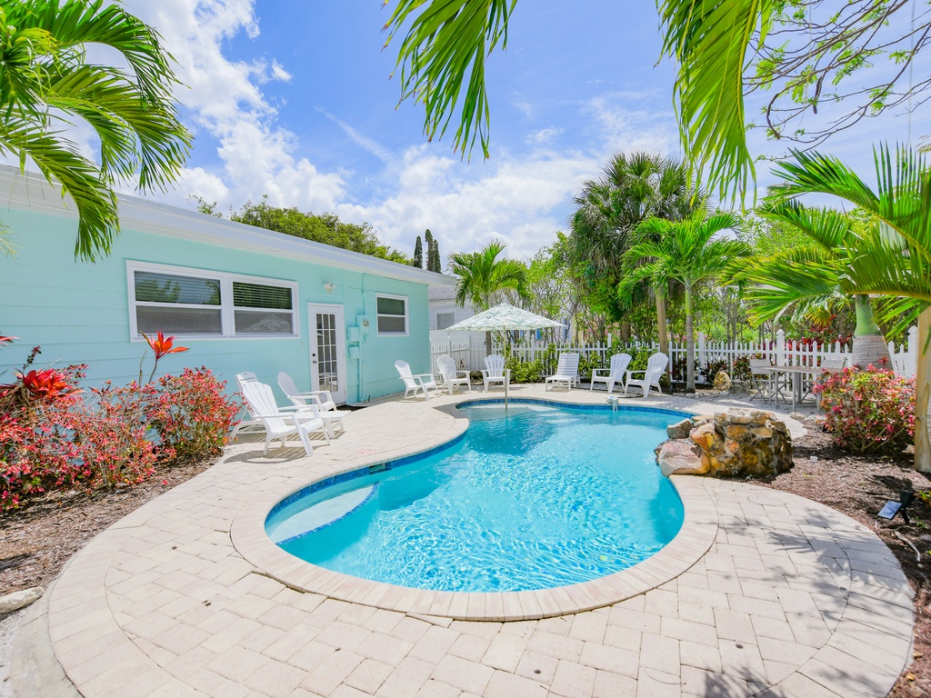 Private backyard pool