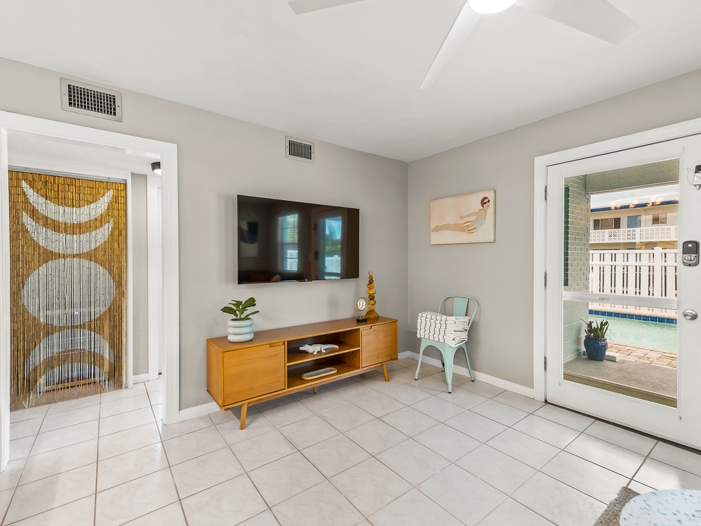 Living Area with TV (Second Cottage)