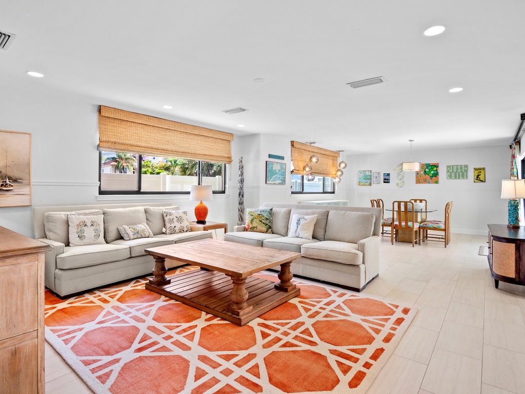 Open Living and Dining Area