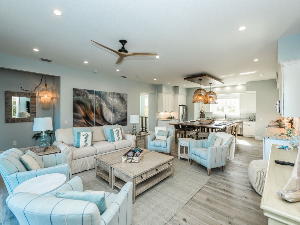 Put your feet up and relax in this comfy space