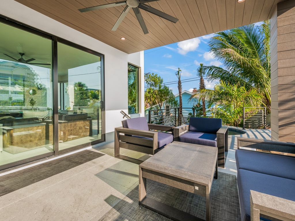 Cozy outdoor lounge seating