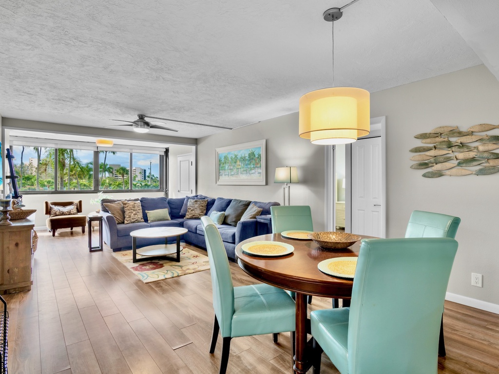 Open-concept Dining and Living Area