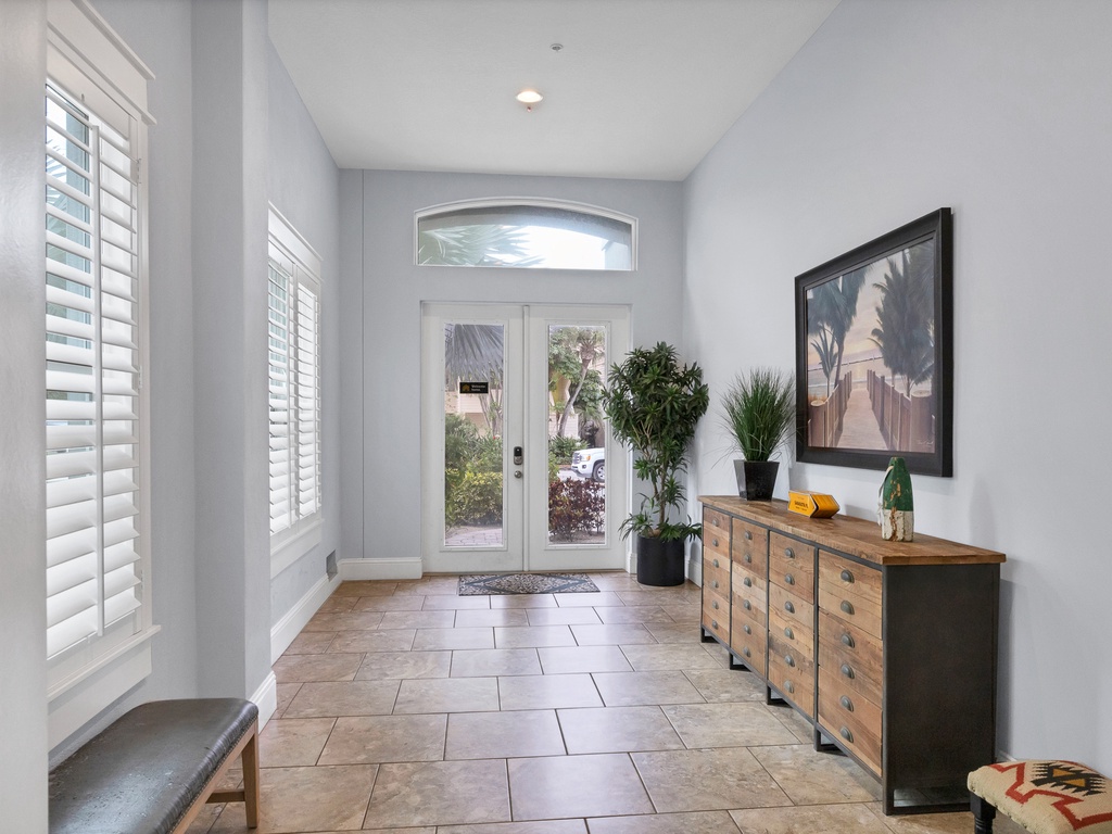 Bright hallway with coastal charm