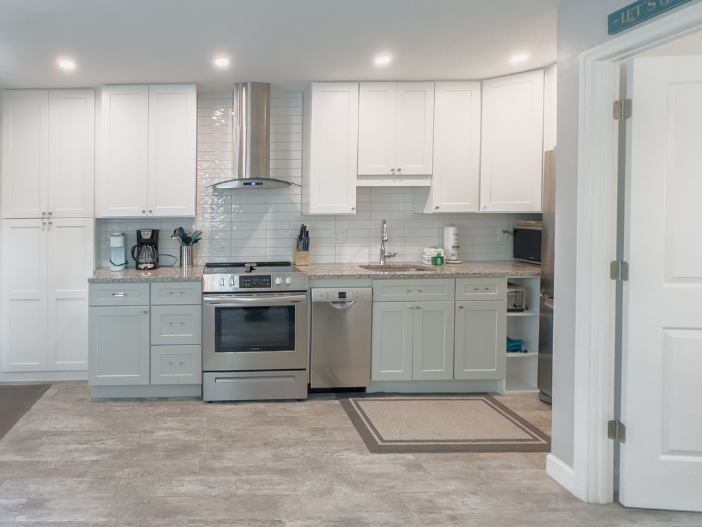 Bright kitchen with cooking essentials