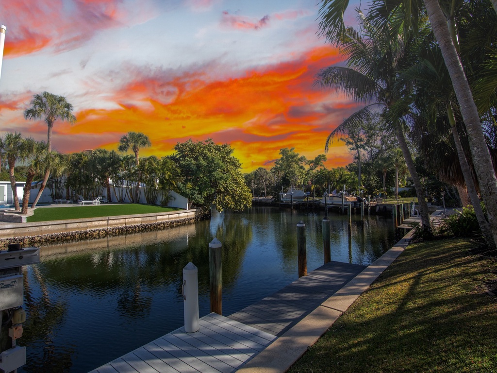 Waterfront location with private dock access