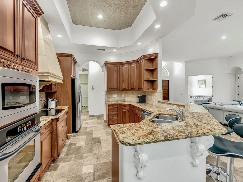Open-concept kitchen for group gatherings