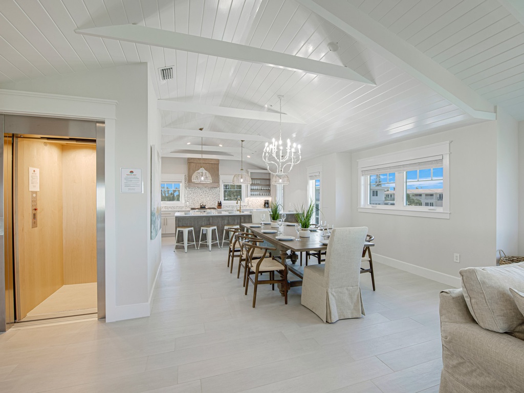 Open Floorplan (4th Level), Living, Dining, Kitchen