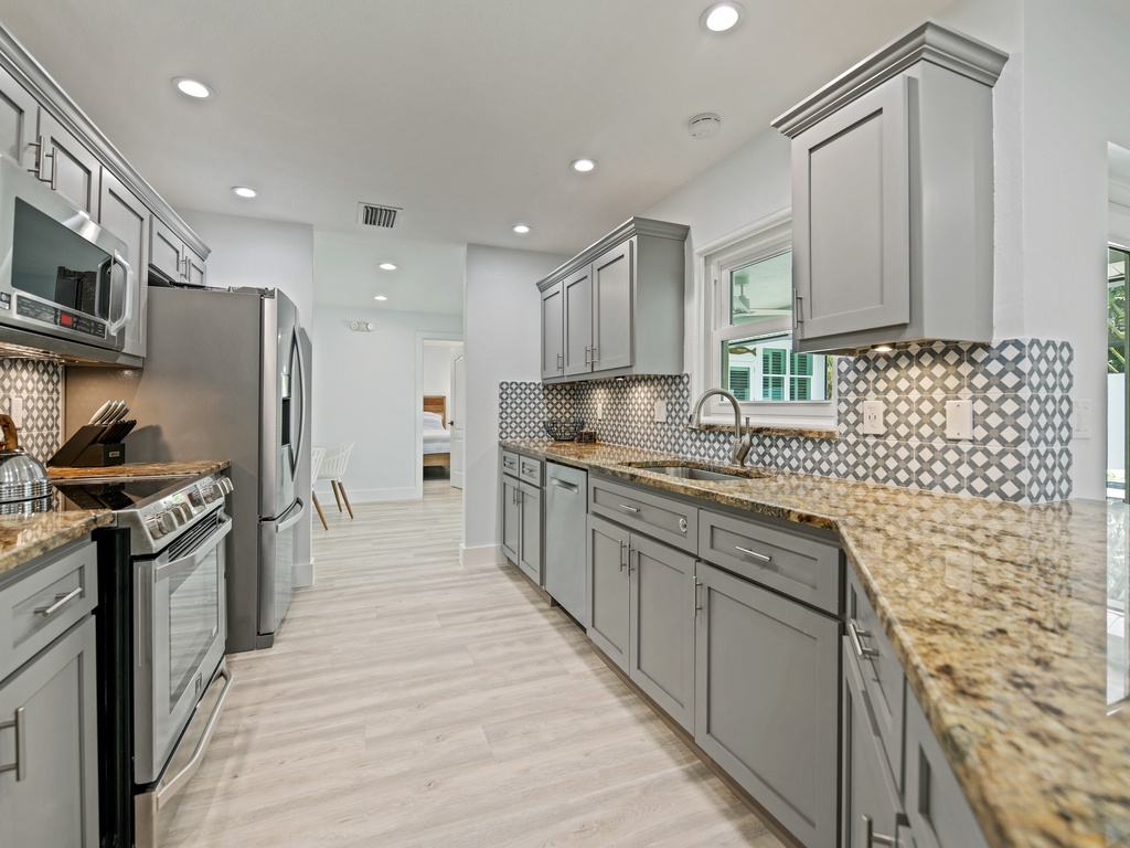 Modern kitchen with all appliances