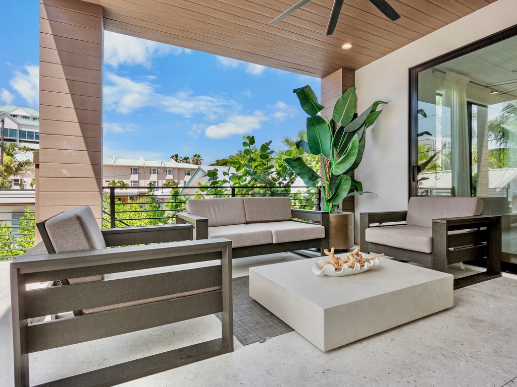 Outdoor Lounge with Pool Views