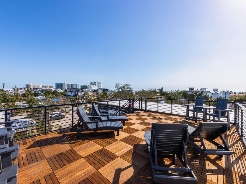 Rooftop Deck and Lounge Chairs