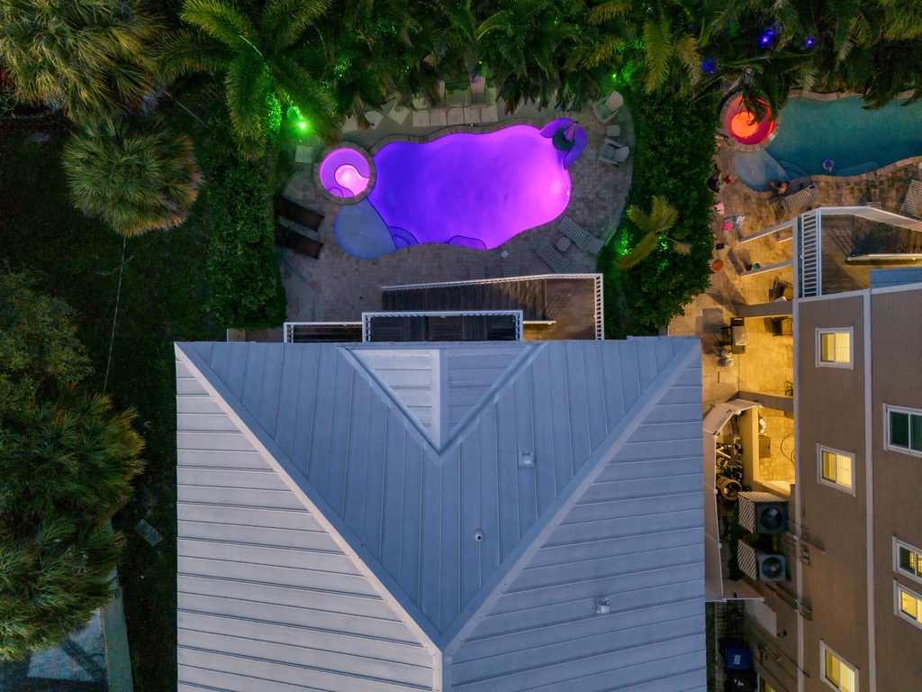 Poolside retreat with hot tub