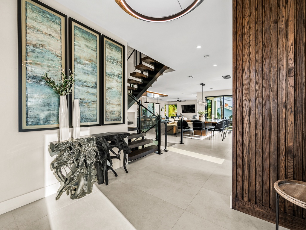 Bright main entry leading inside