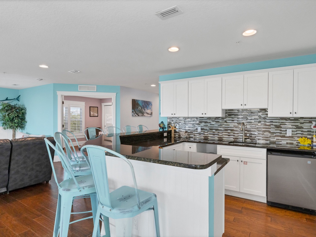 Large kitchen island with seating