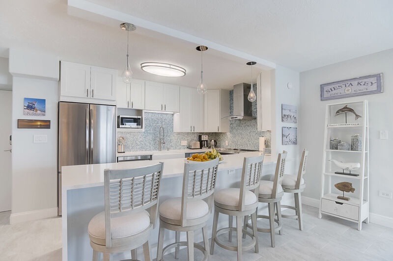 Large kitchen island with seating