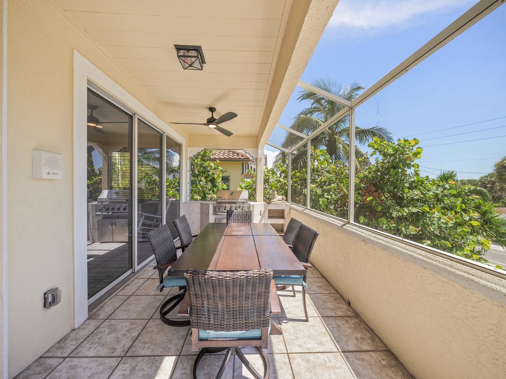 Covered Balcony Dining Area