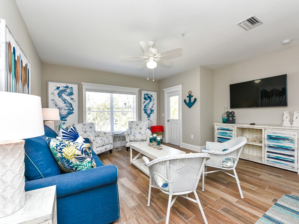 Living Room with Wet Bar