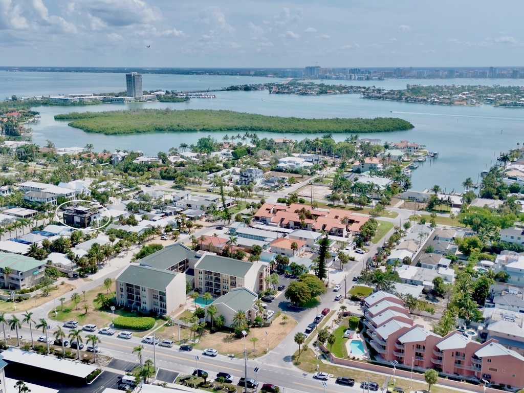 Aerial View - Knot A Basic Beach House by Lido Key Vacations