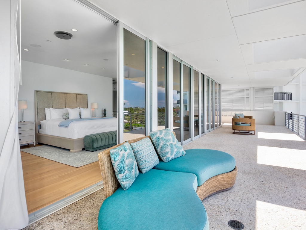 Primary Bedroom, Relaxing Balcony Lounge Area