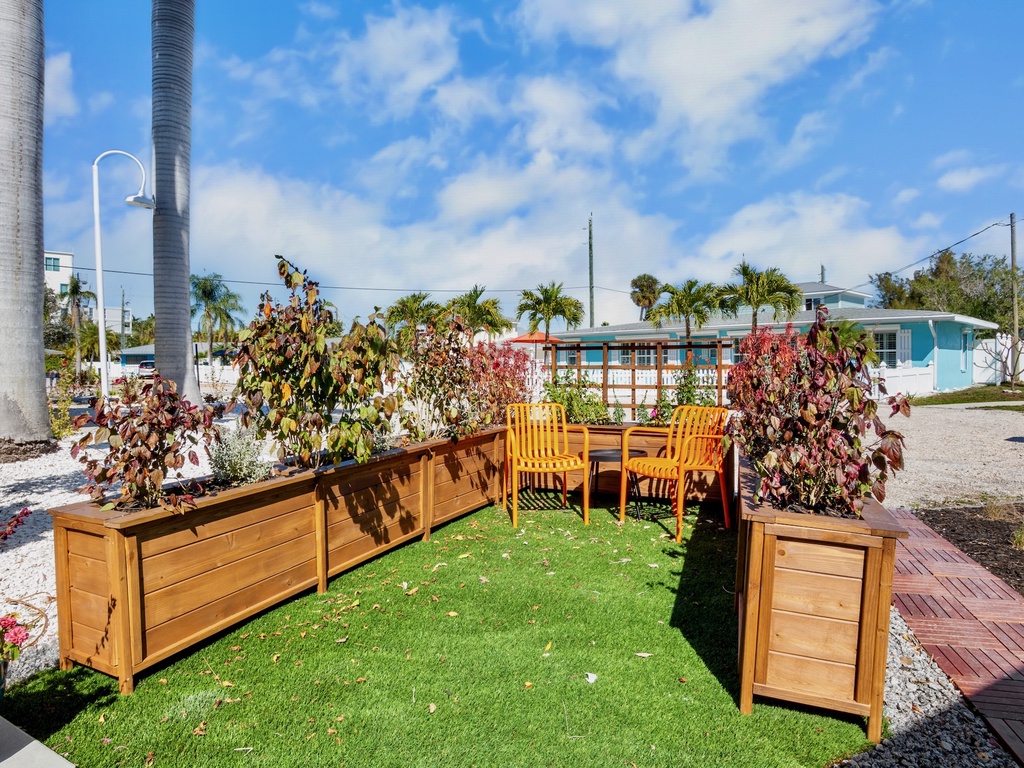 Shared outdoor seating area
