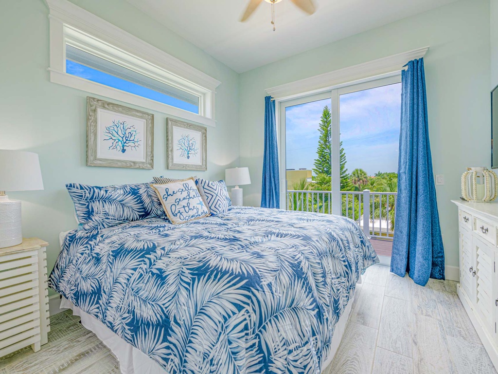 King Bedroom, Balcony and Access to Roof Top Deck