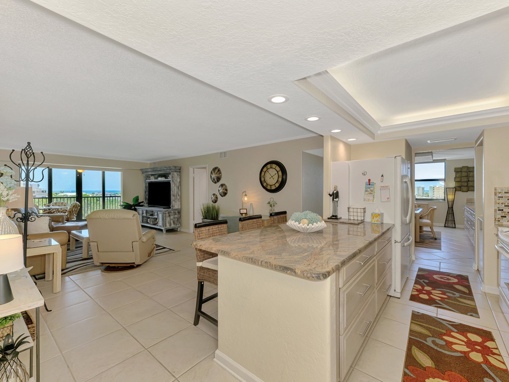 Kitchen and Open-concept living area