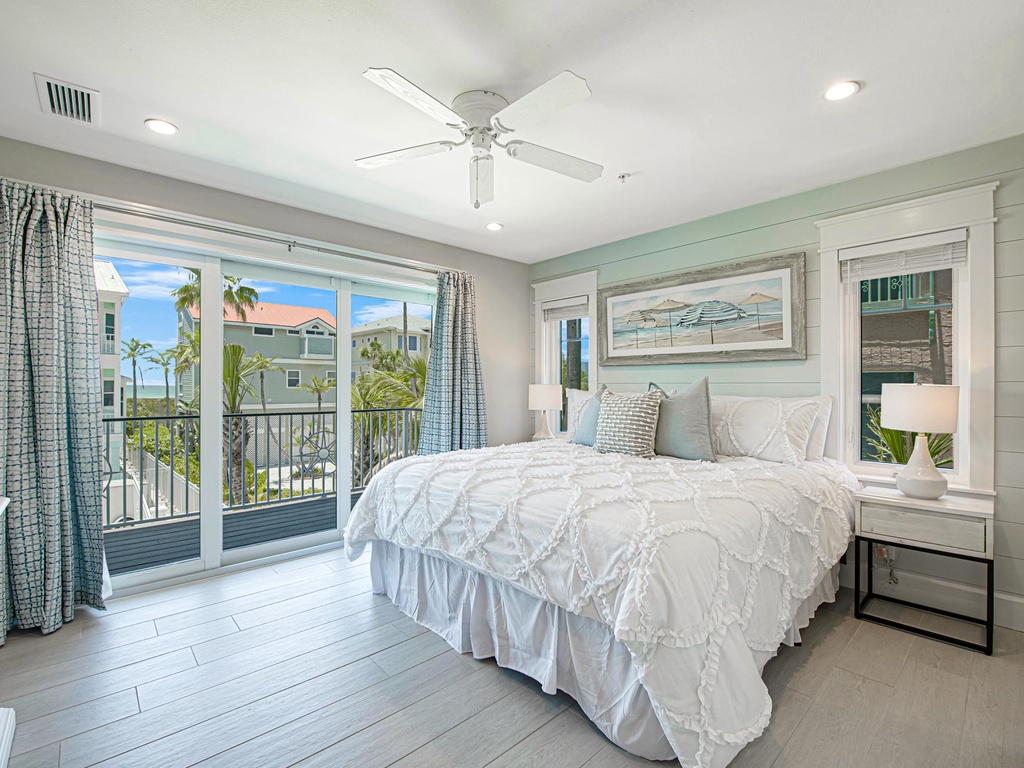Sixth Bedroom (2nd Floor), King Bed with Balcony and En Suite Bath