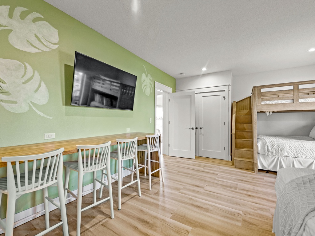 Sixth Bedroom (2nd floor), Two full over full bunk beds