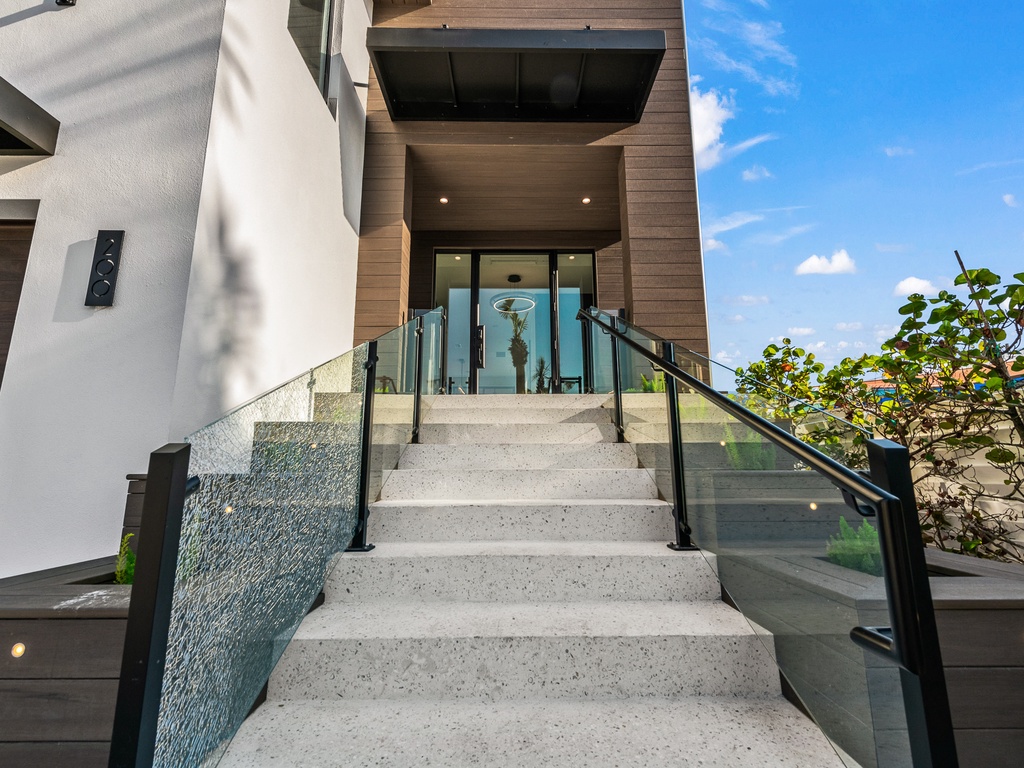Elegant entrance with coastal charm