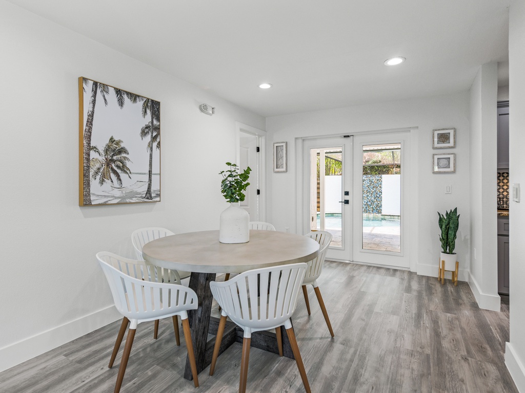 Comfortable dining space