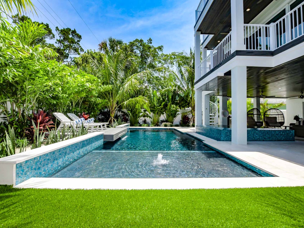 Private heated pool