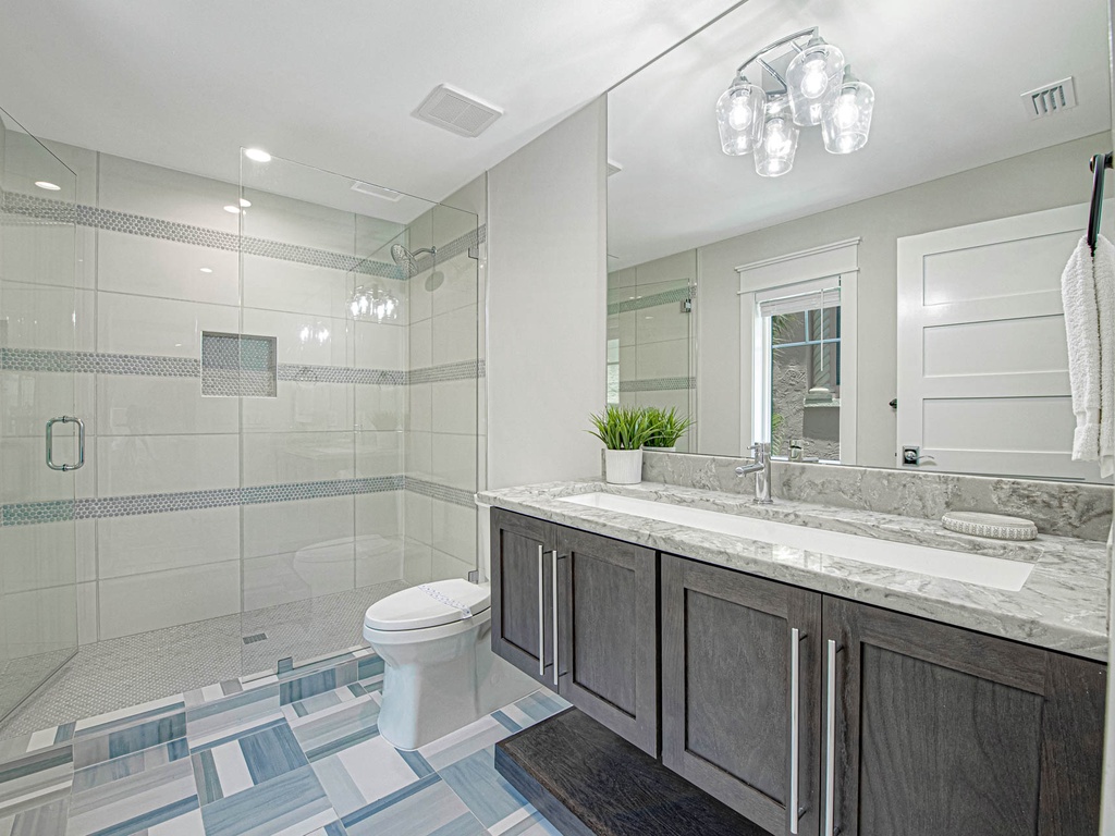 Sixth Bedroom (2nd Floor), Vanity and Walk In Shower