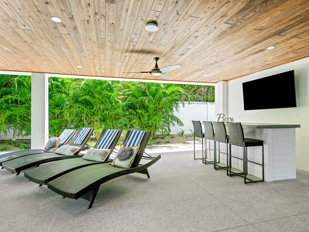 Covered Poolside Lounging