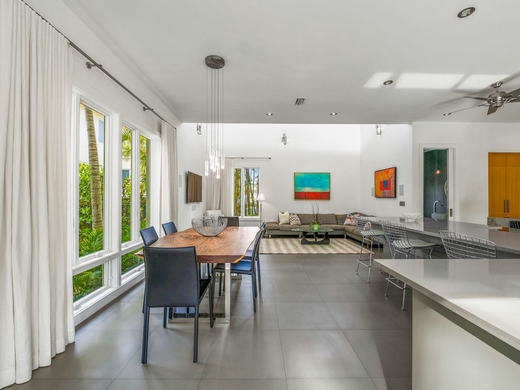 Great Room- Living, Dining, Kitchen w/ Direct Access to Pool