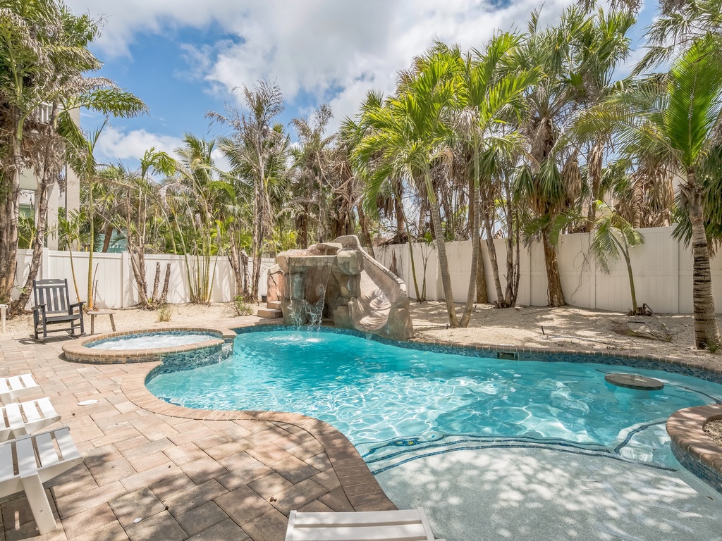 Private Pool and Spa, Water Slide