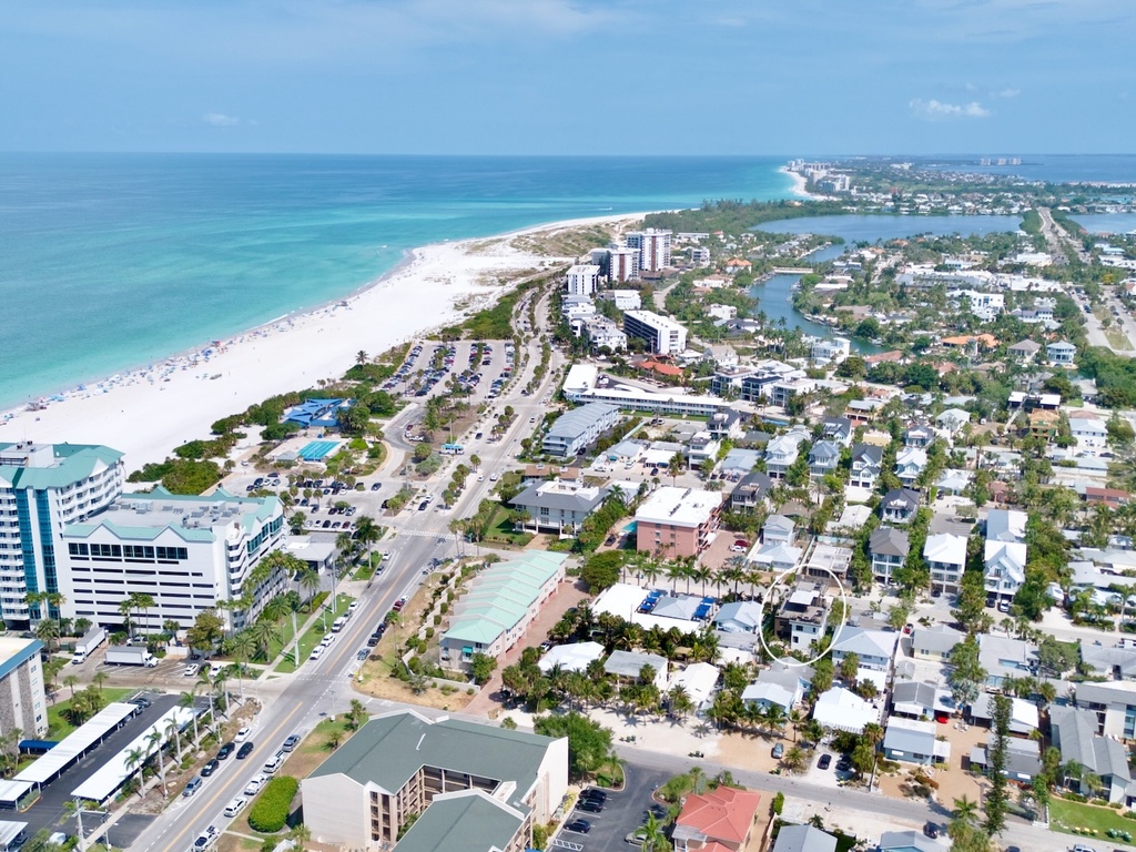 Aerial View - Knot A Basic Beach House by Lido Key Vacations
