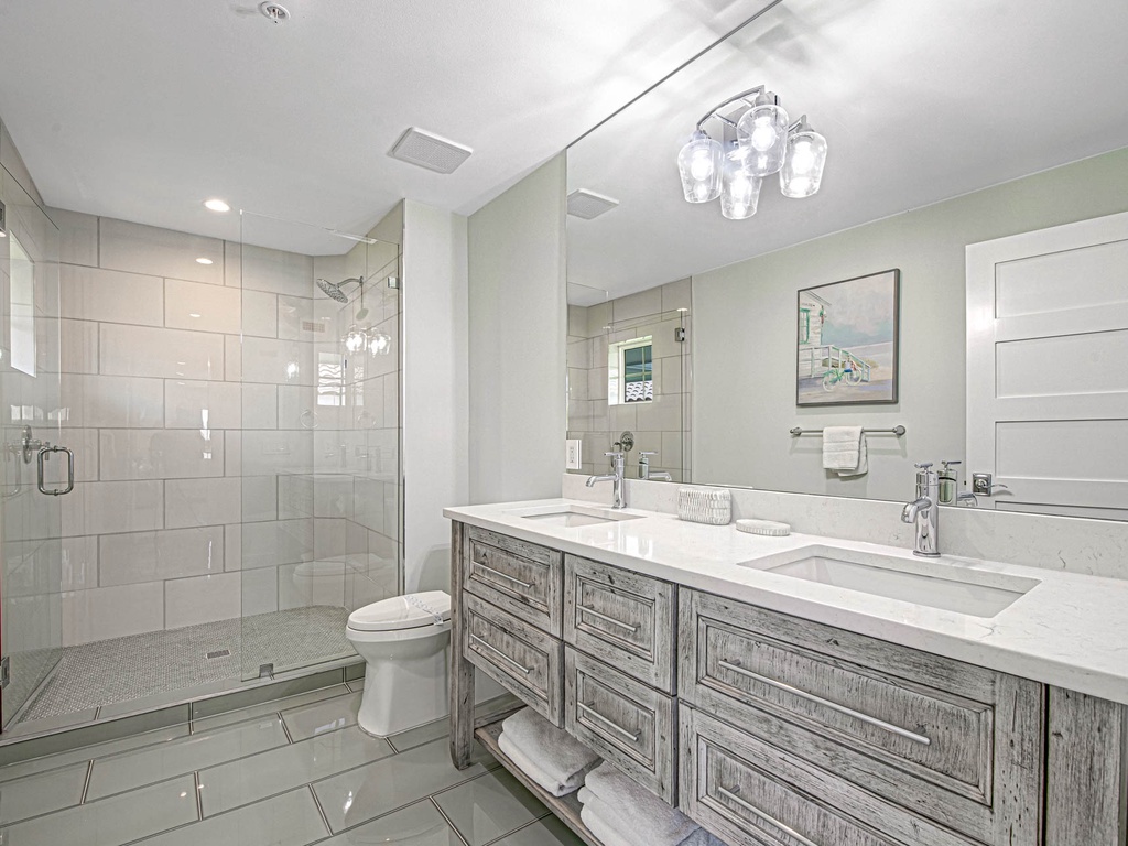 Primary Bedroom (3rd Floor), Ensuite Bath and Dual Vanity with Walk-in Shower