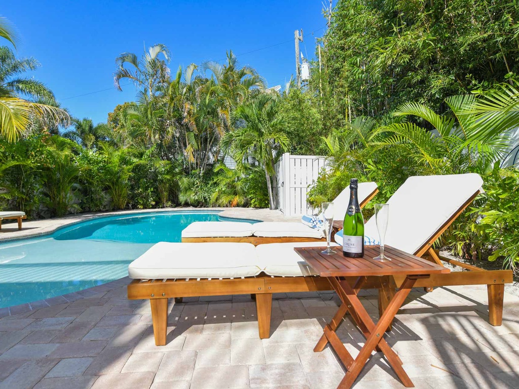 Champagne by the pool