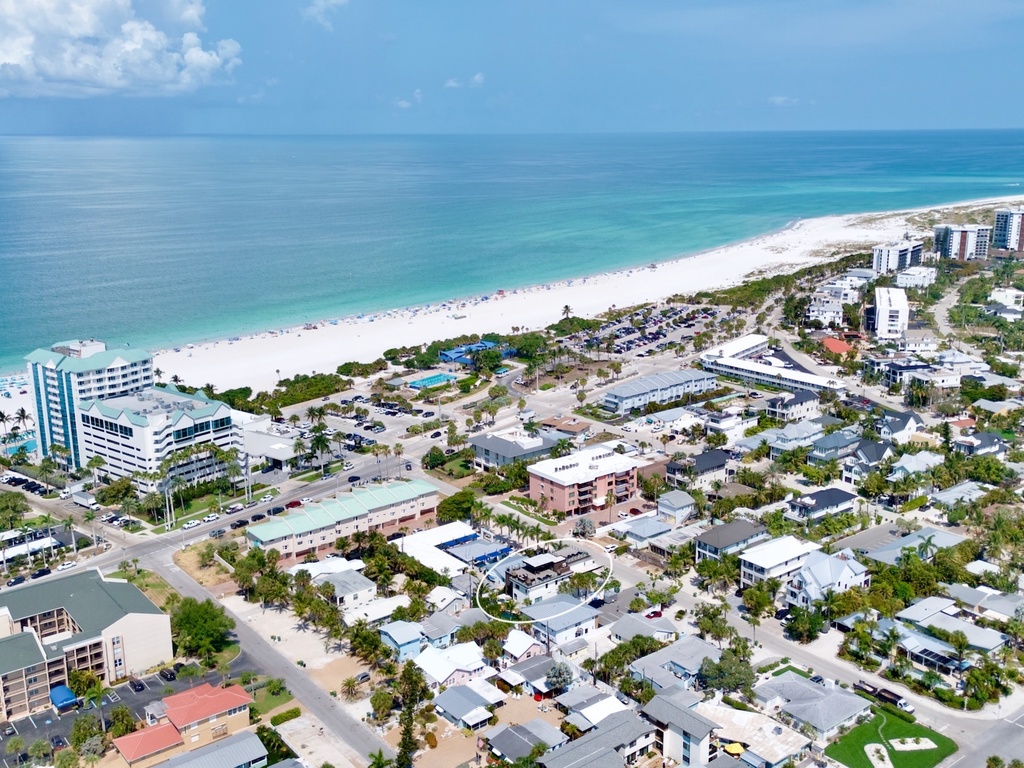 Aerial View - Knot A Basic Beach House by Lido Key Vacations