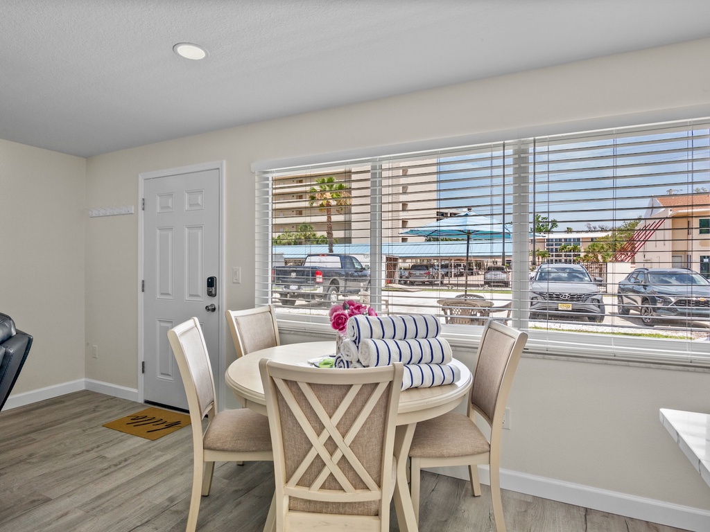 Comfortable dining space for four