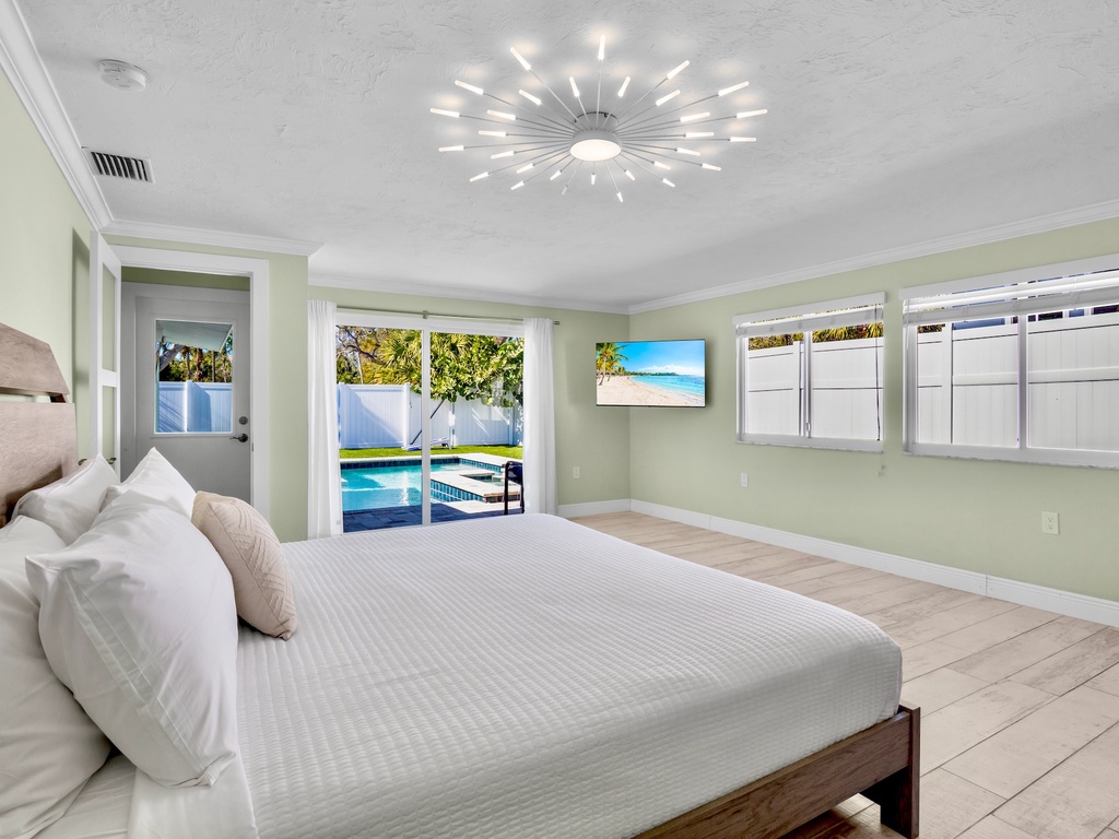 Primary Bedroom, King bed with Patio access