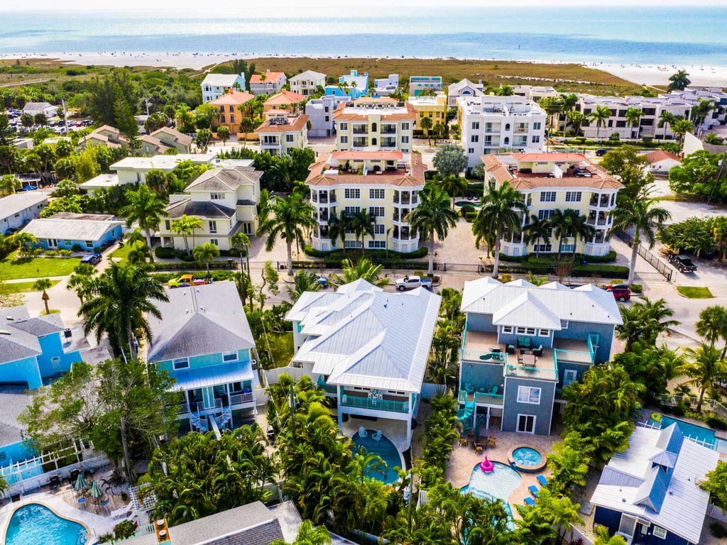 Aerial shot of the home