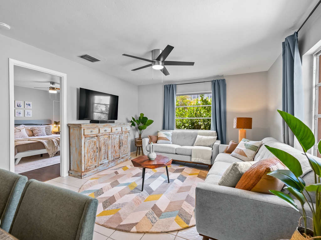 Living space with comfortable seating (Main Cottage)