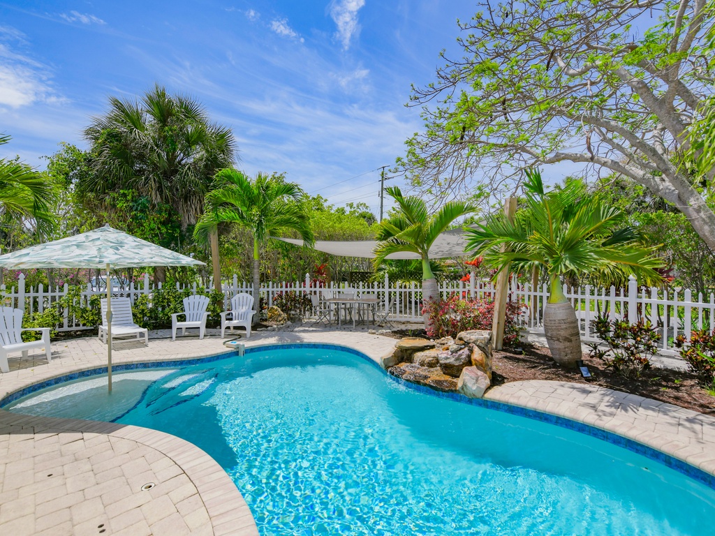 Private backyard pool