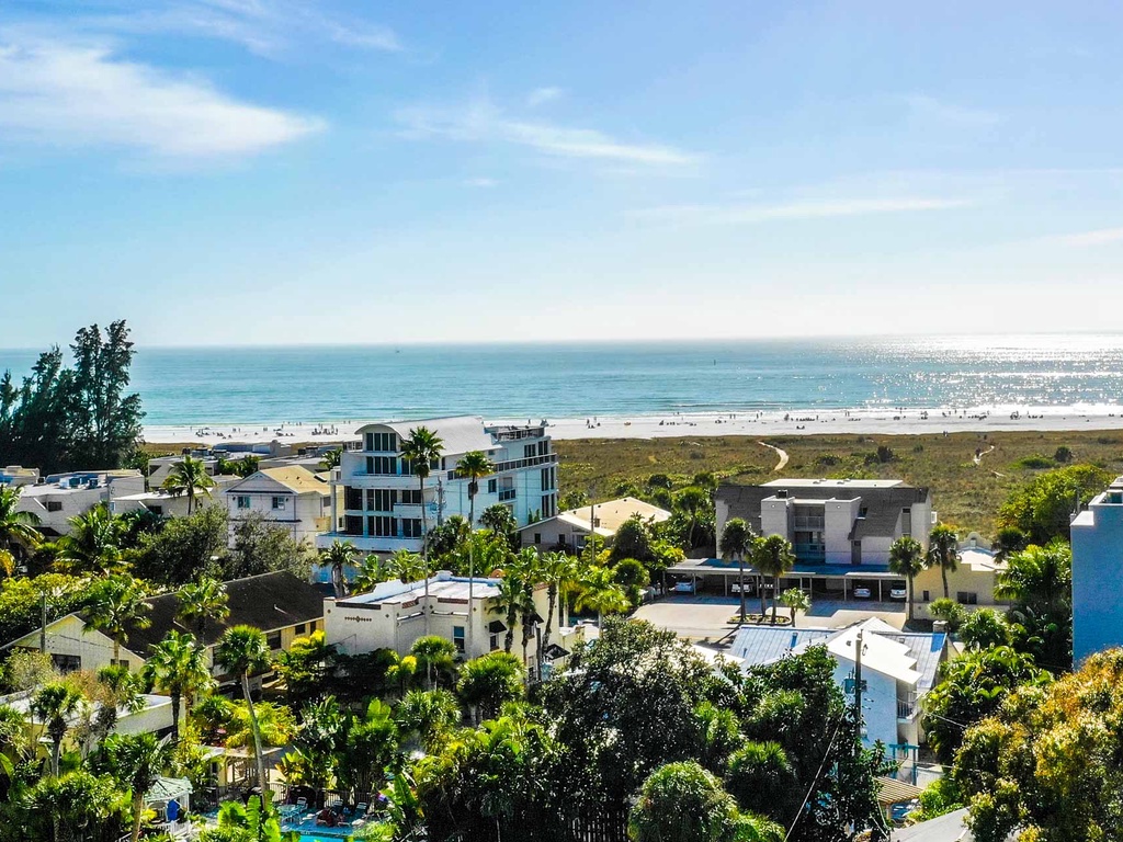 View of gulf from roof top