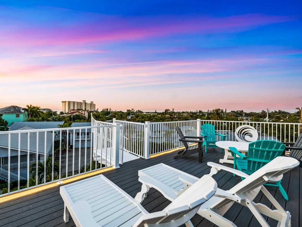 Sunset Views from the Roof Top Deck